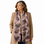Soft Touch Metallic Leaf Print Scarf