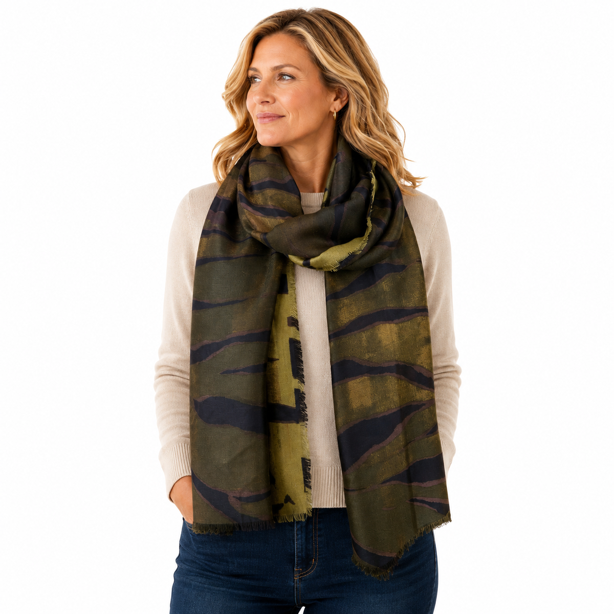 Soft Touch Safari Print Scarf