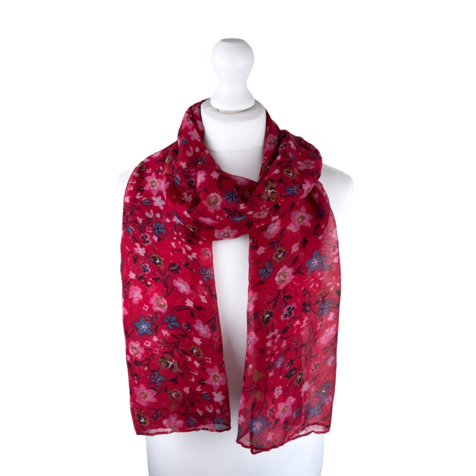 Ditsy Floral Shimmer Scarf - Lightweight