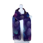 Shimmer Leaf Print Scarf - Lightweight