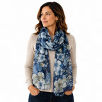 Autumn Floral Shimmer Scarf - Lightweight