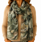 Bold Autumn Leaves Shimmer Scarf - Lightweight
