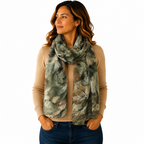 Bold Autumn Leaves Shimmer Scarf - Lightweight