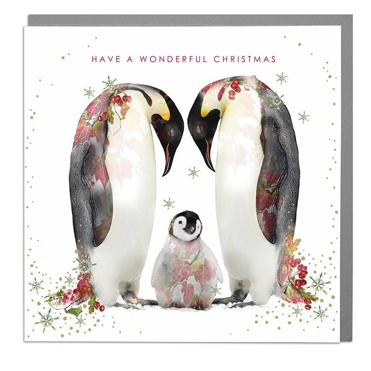 Christmas Card - Penguin Family