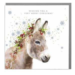 Christmas Card - Donkey .