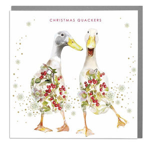 Christmas Card - Ducks - Christmas Quackers .