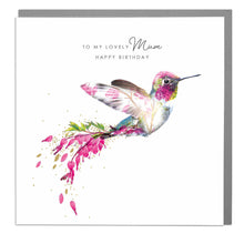 Load image into Gallery viewer, To My Lovely Mum Hummingbird Happy Birthday Card
