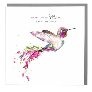 To My Lovely Mum Hummingbird Happy Birthday Card