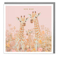 New Baby Card Giraffes Boy Girl