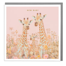 Load image into Gallery viewer, New Baby Card Giraffes Boy Girl
