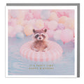It's Party Time Racoon Happy Birthday Card