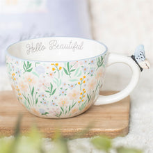 Load image into Gallery viewer, Hello Beautiful Floral Mug With Butterfly
