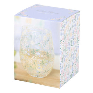 Ditsy Floral Stemless Glass