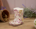 Floral Welly Boot Ceramic Wax Warmer Burner