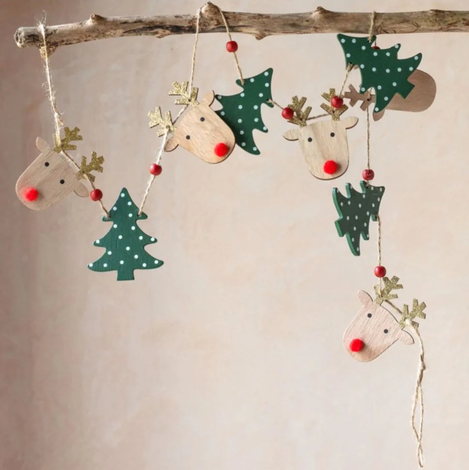 Christmas Reindeer Garland
