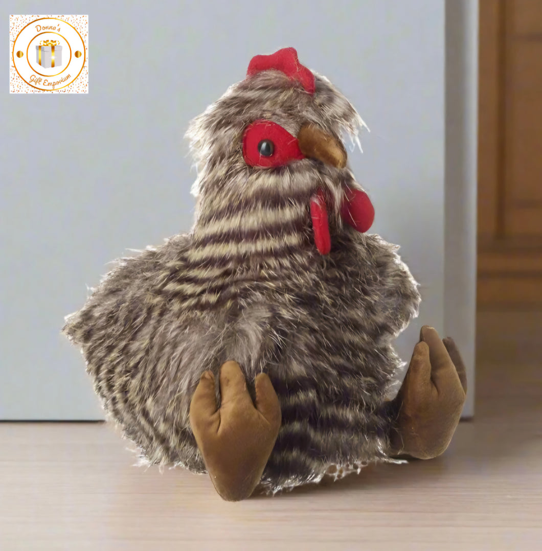 Fluffy Sitting Hen Doorstop