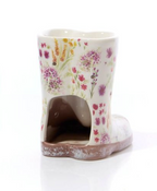 Floral Welly Boot Ceramic Wax Warmer Burner