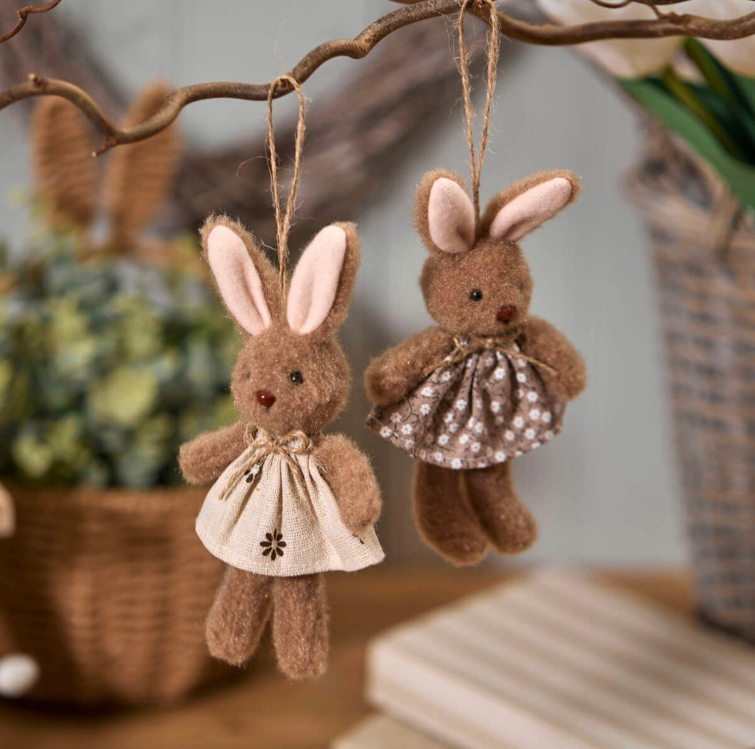 Hanging Easter Neutral Bunnies