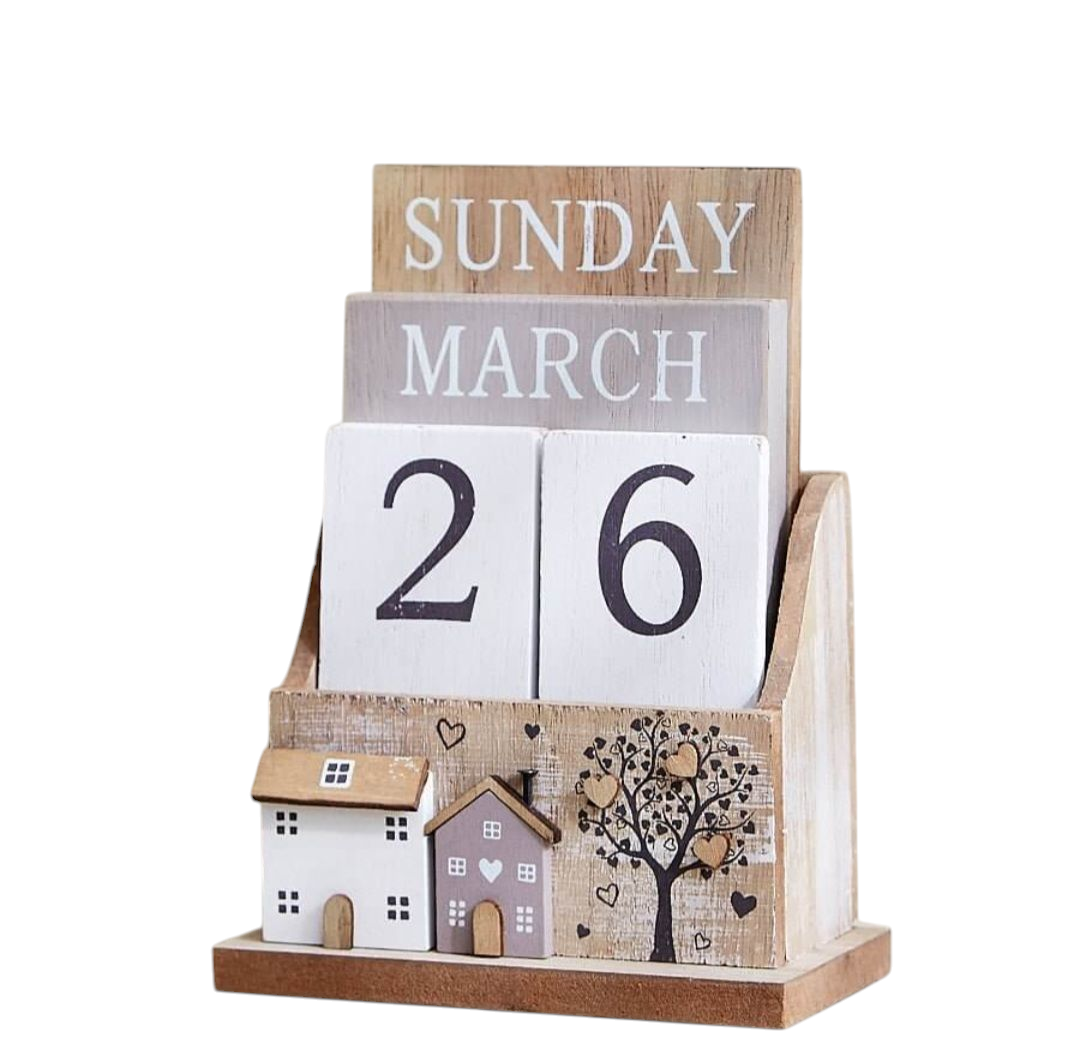 Country Rustic Houses - Perpetual Calendar