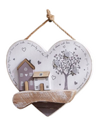 Rustic Country Wooden Houses Home Hanging Sign