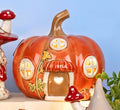 Village Pottery Pumpkin House T-Light Holder