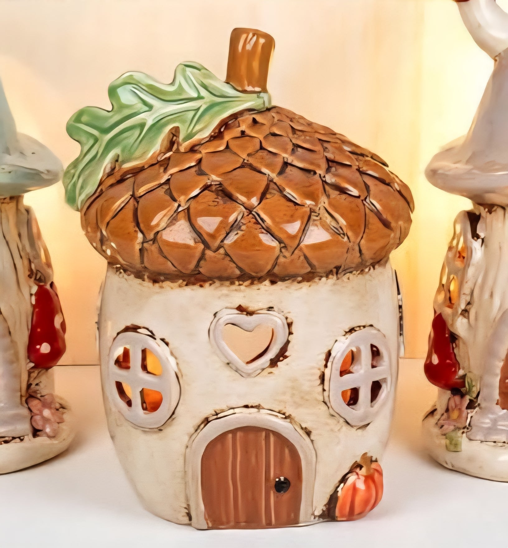 Village Pottery Acorn House T-Light Holder