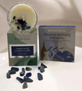 Wild Olive Crystal Candle & Matching Bath Infusion Set - Lapis Lazuli