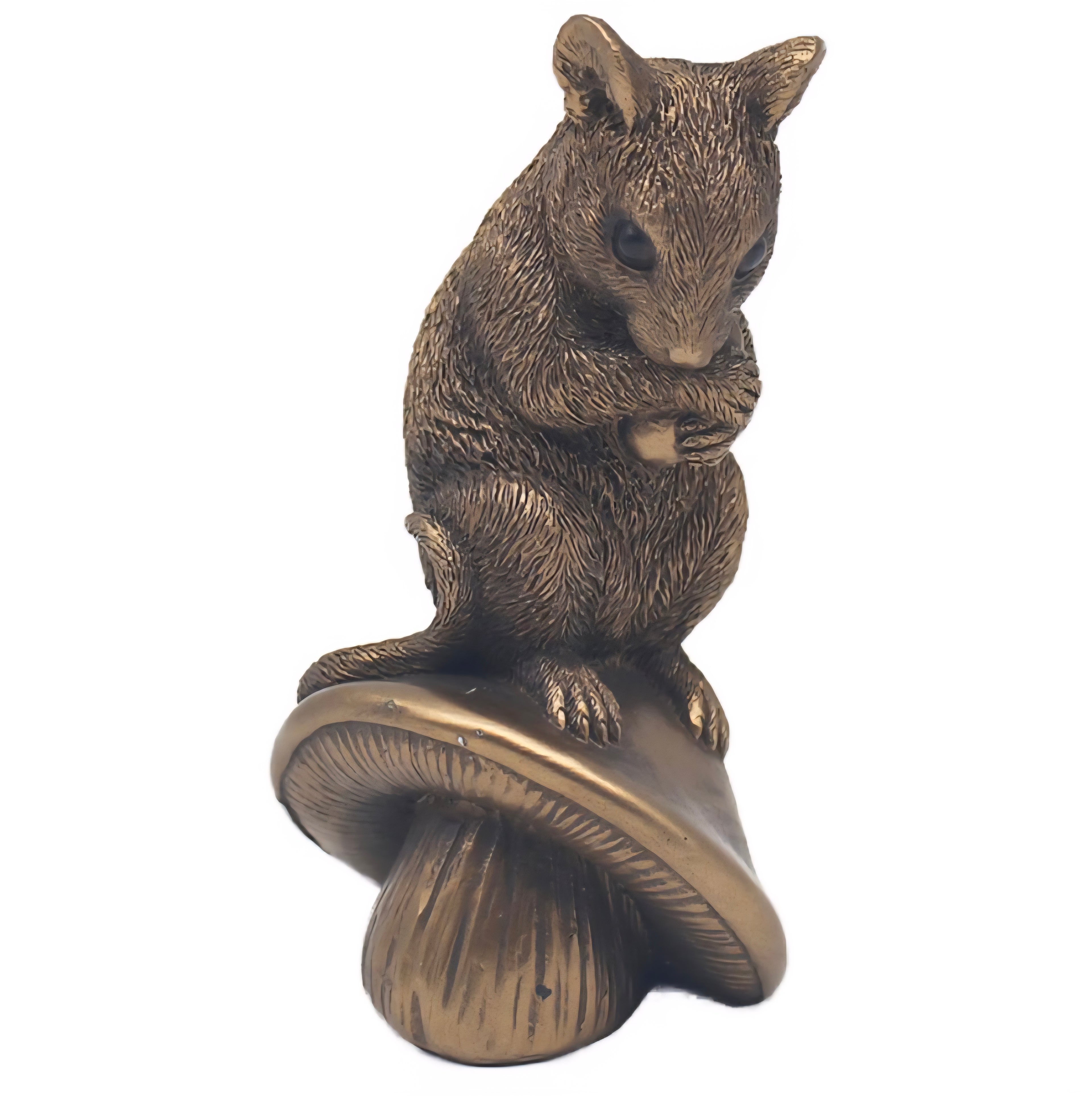 Bronze Mouse On Mushroom