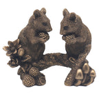 Bronze Mouse On Branch With Berries
