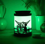 Shiloute Northern Lights Colour Changing Highland Cow Wax Warmer Oil Burner Aroma Lamp