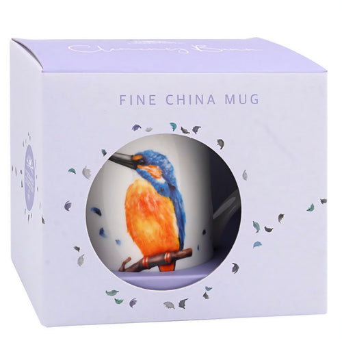 British Birds Fine China Mug - Kingfisher