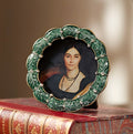 Scalloped Edge Round Enamel Frame