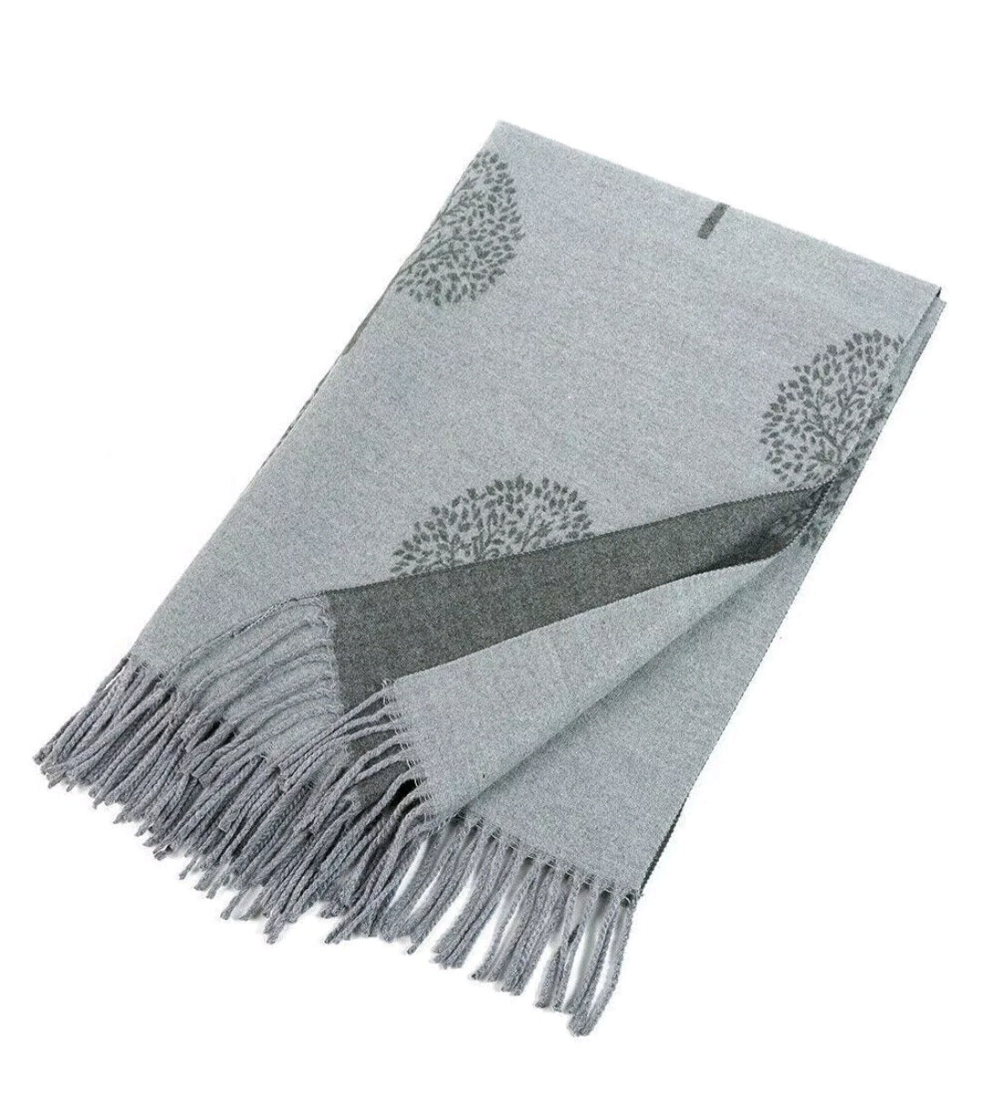 Cashmere Tree Of Life Scarf - Sky Blue
