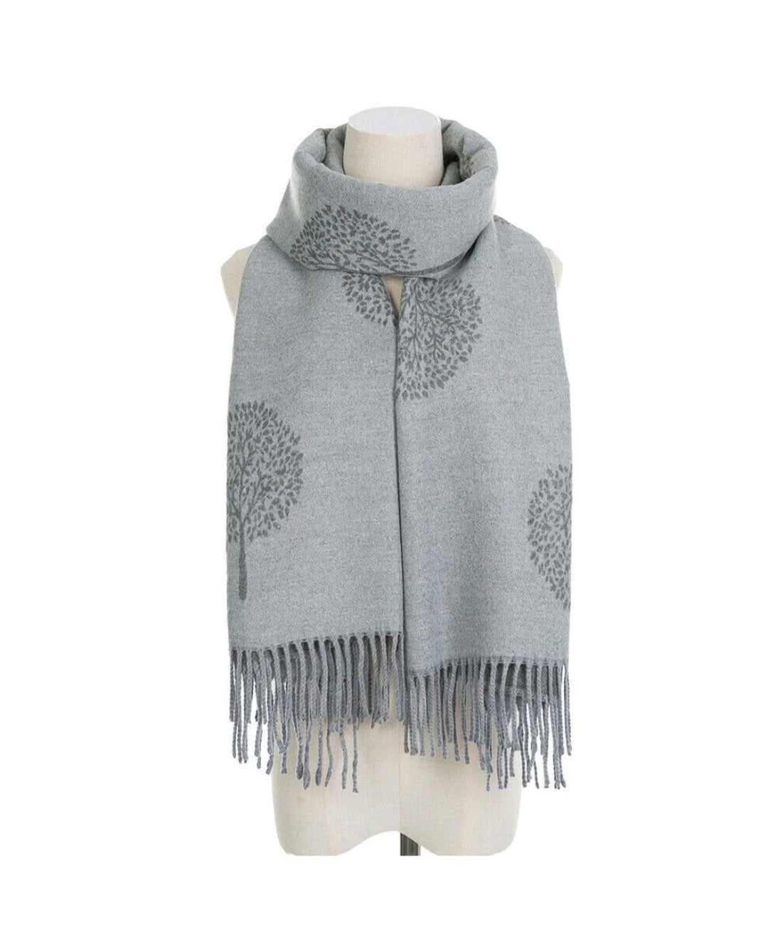 Cashmere Tree Of Life Scarf - Sky Blue