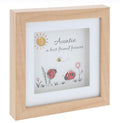 Auntie Square Pebble Glass Plaque