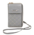 Quilted Mobile Phone Bag and Purse - Grey
