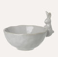 Grey Bowl With Easter Bunny Rabbit