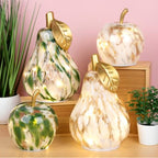 Diamond Cut LED Mottled Green Amber Pear & Apple