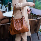 Luxury Leather Hobo Bag Tan