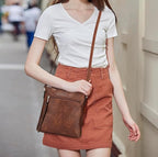 Luxury Leather Crossbody Bag Tan