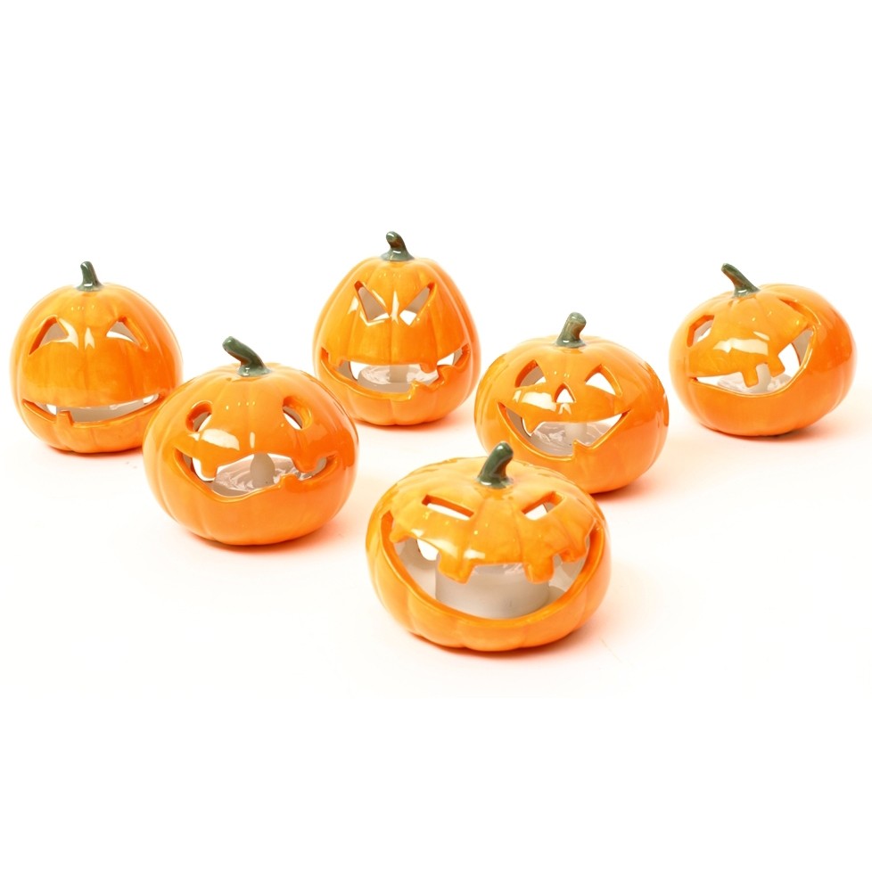 LED Ceramic Pumpkins