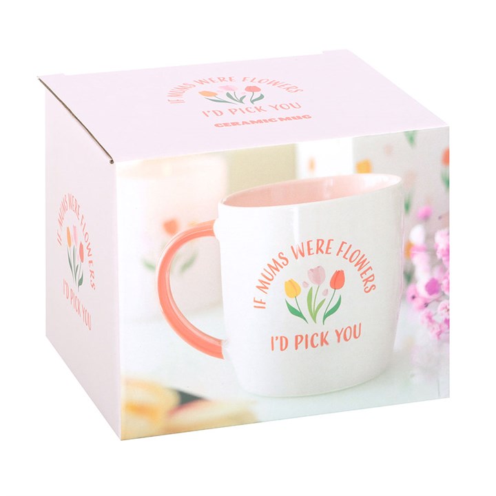If Mum's Where Flowers I'd Pick You Tulip Print Mug