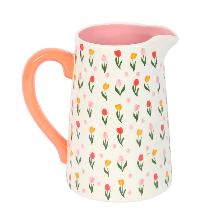 Tulip Print Ceramic Jug