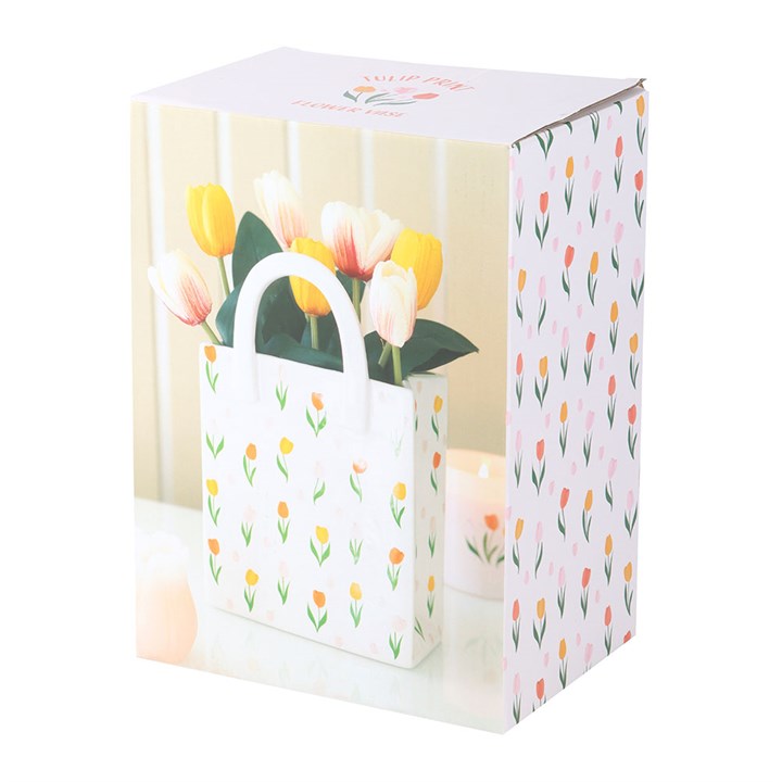 Tulip Bag Shaped Ceramic Flower Vase
