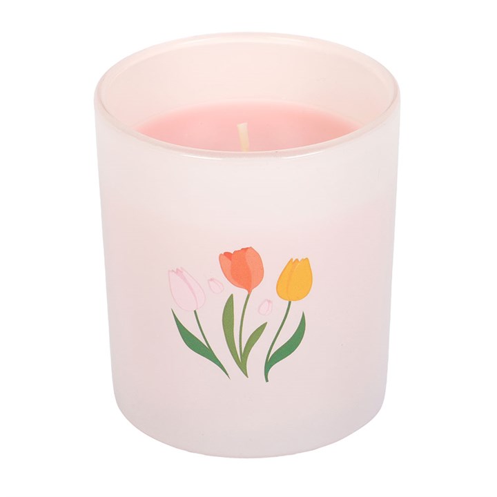 If Mum's Where Flowers French Tulip Scented Candle