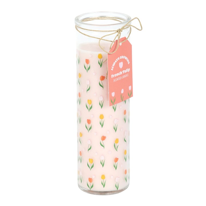 Tulip Print French Tulip Scented Tube Candle