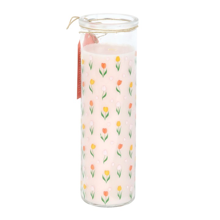 Tulip Print French Tulip Scented Tube Candle