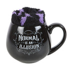 Normal Is An Illusion Gothic Mug & Socks Set