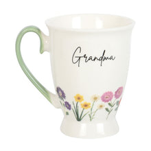 Load image into Gallery viewer, Grandma Wildflower Pedestal Mug
