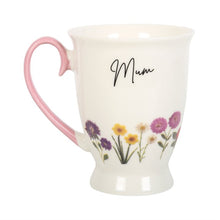 Load image into Gallery viewer, Mum Wildflower Pedestal Mug
